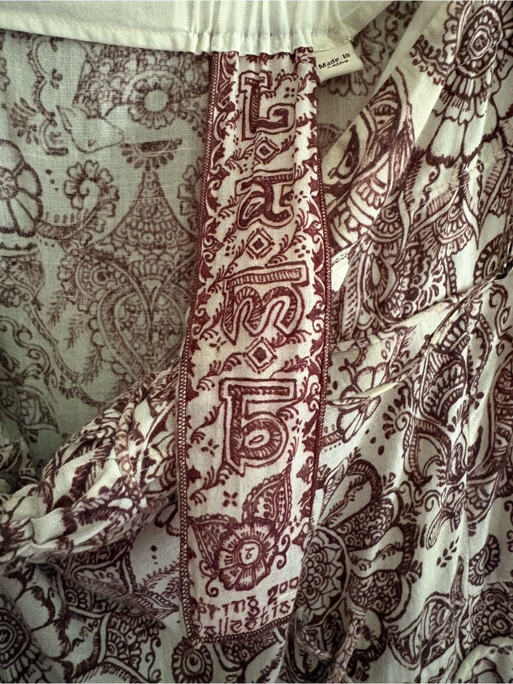 L.A.M.B. Gwen Stefani Henna Print Maxi Dress Hidden Lamb Motif Size 6 - Picture 5 of 8